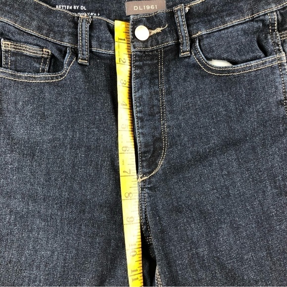 DL1961 Mara Straight High Rise Split Hem Dark Wash Ankle Jeans - Picture 11 of 11